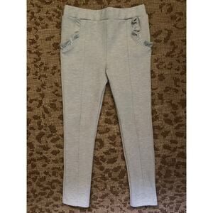 Edgehill Collection Girl's Gray Leggings Pants 6 Ruffles